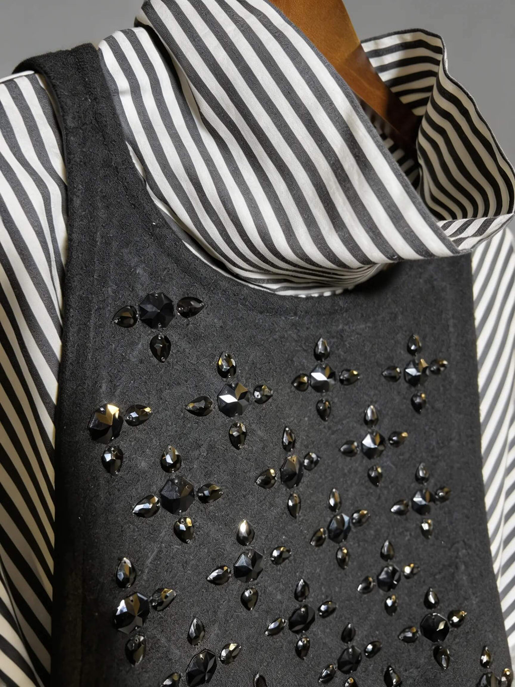 Gestreifte Rollkragen Bluse