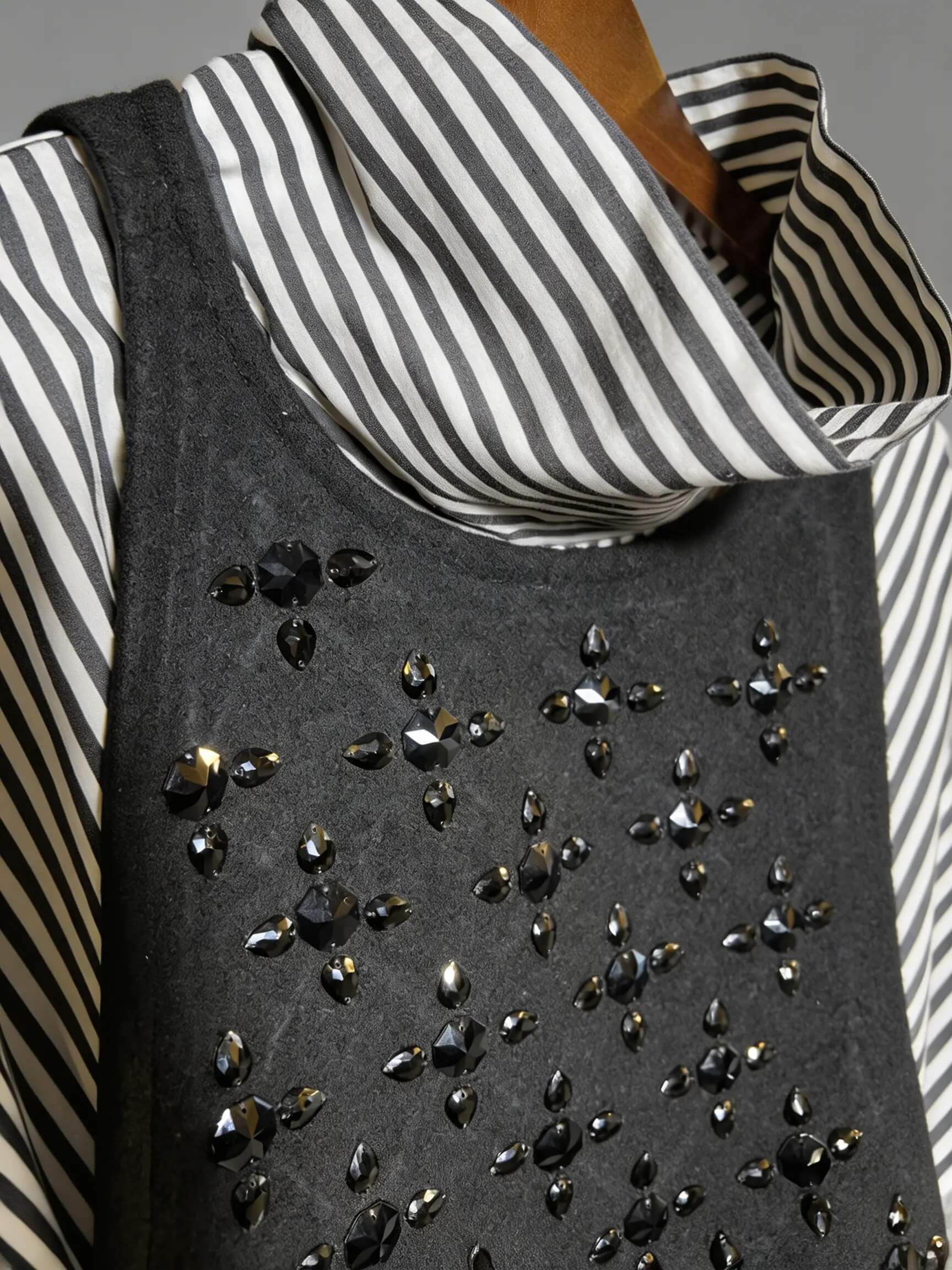 Gestreifte Rollkragen Bluse