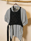 Gestreifte Rollkragen Bluse