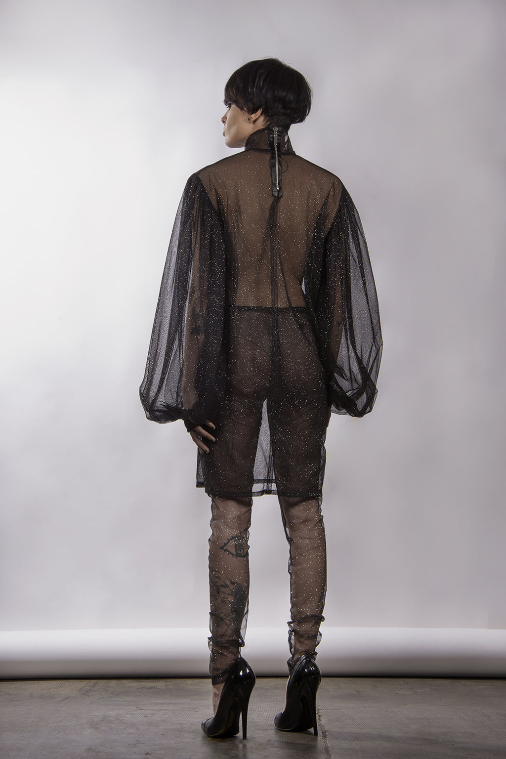 Durchsichtiges Sweatshirtkleid