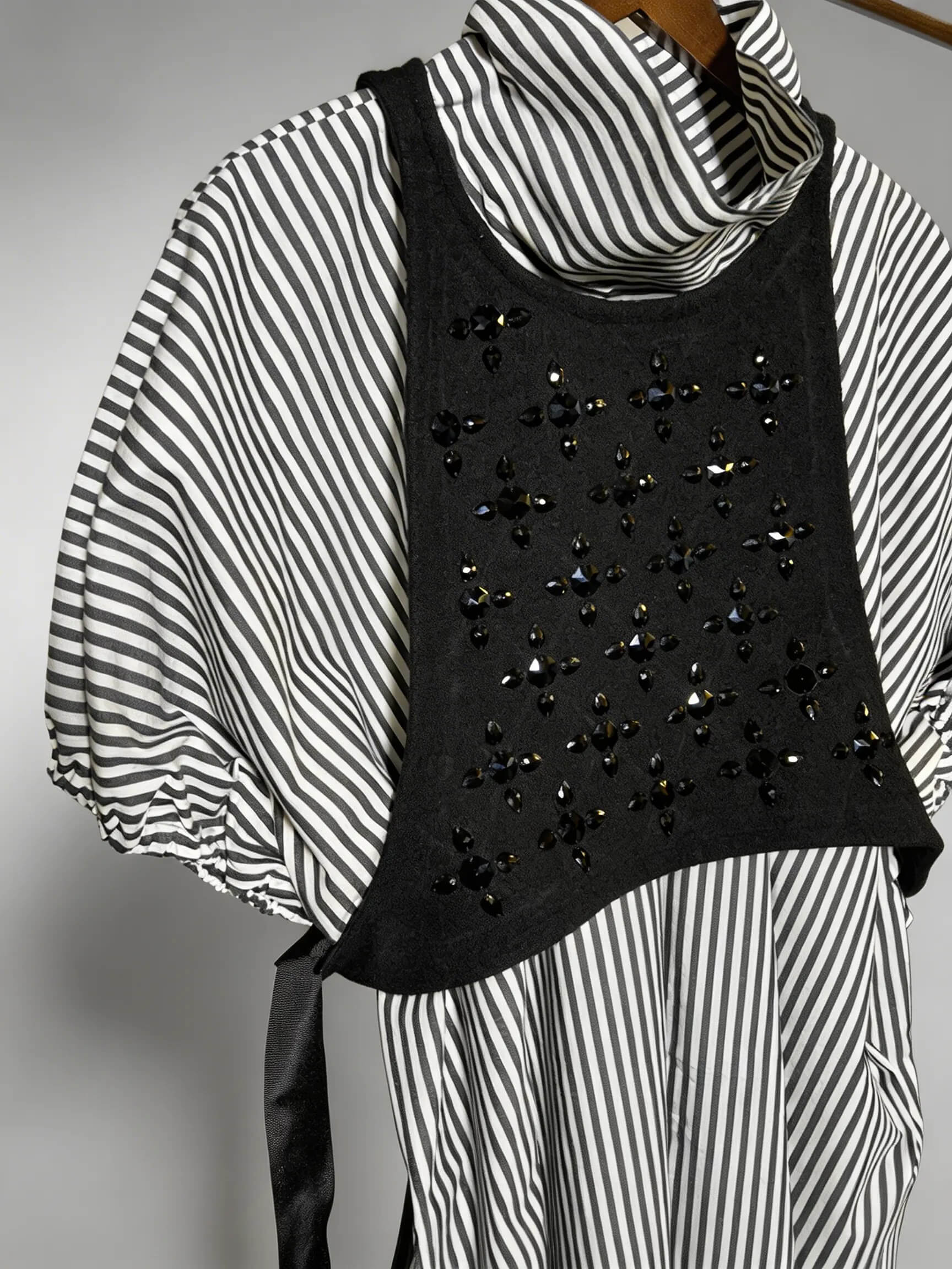 Gestreifte Rollkragen Bluse