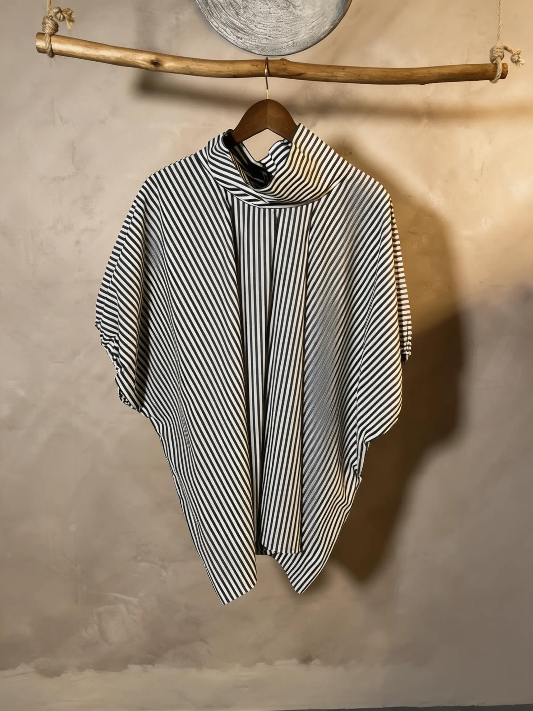 Gestreifte Rollkragen Bluse