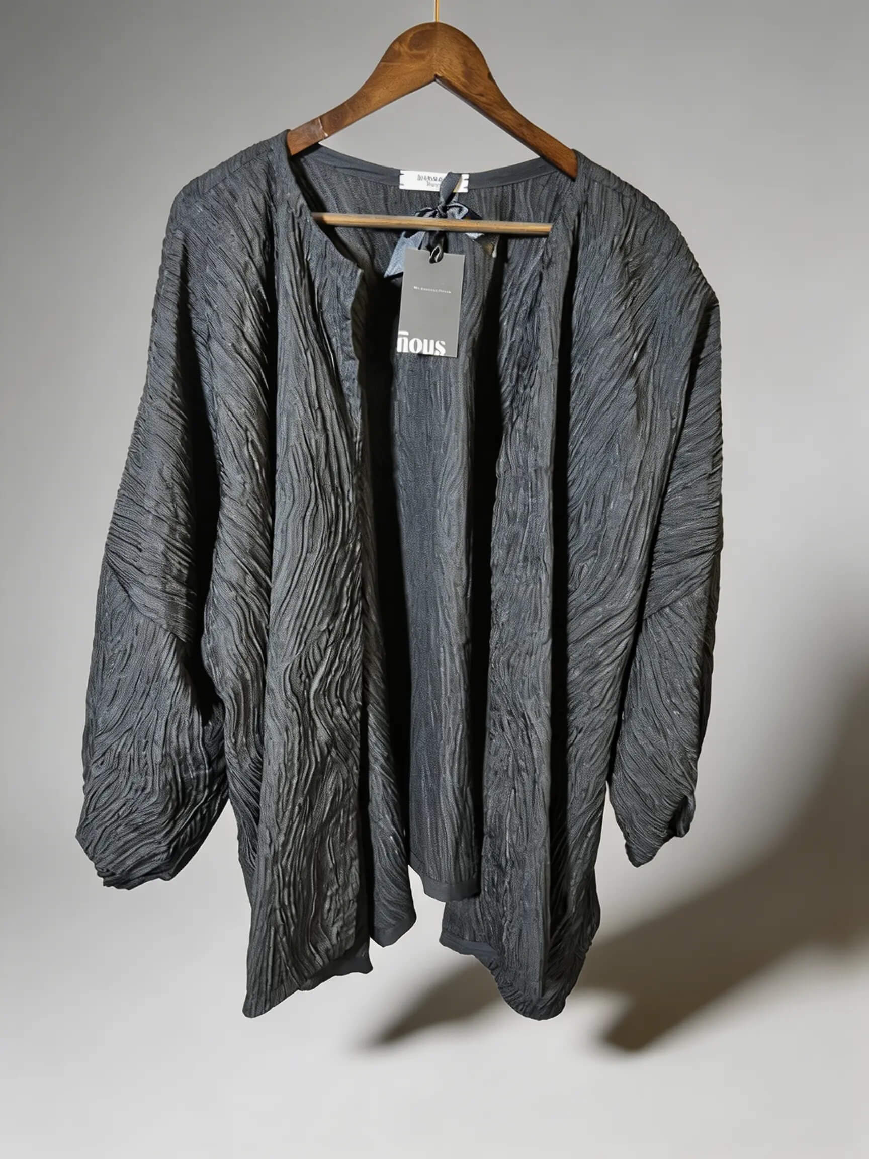 Strukturierte Offene Jacke