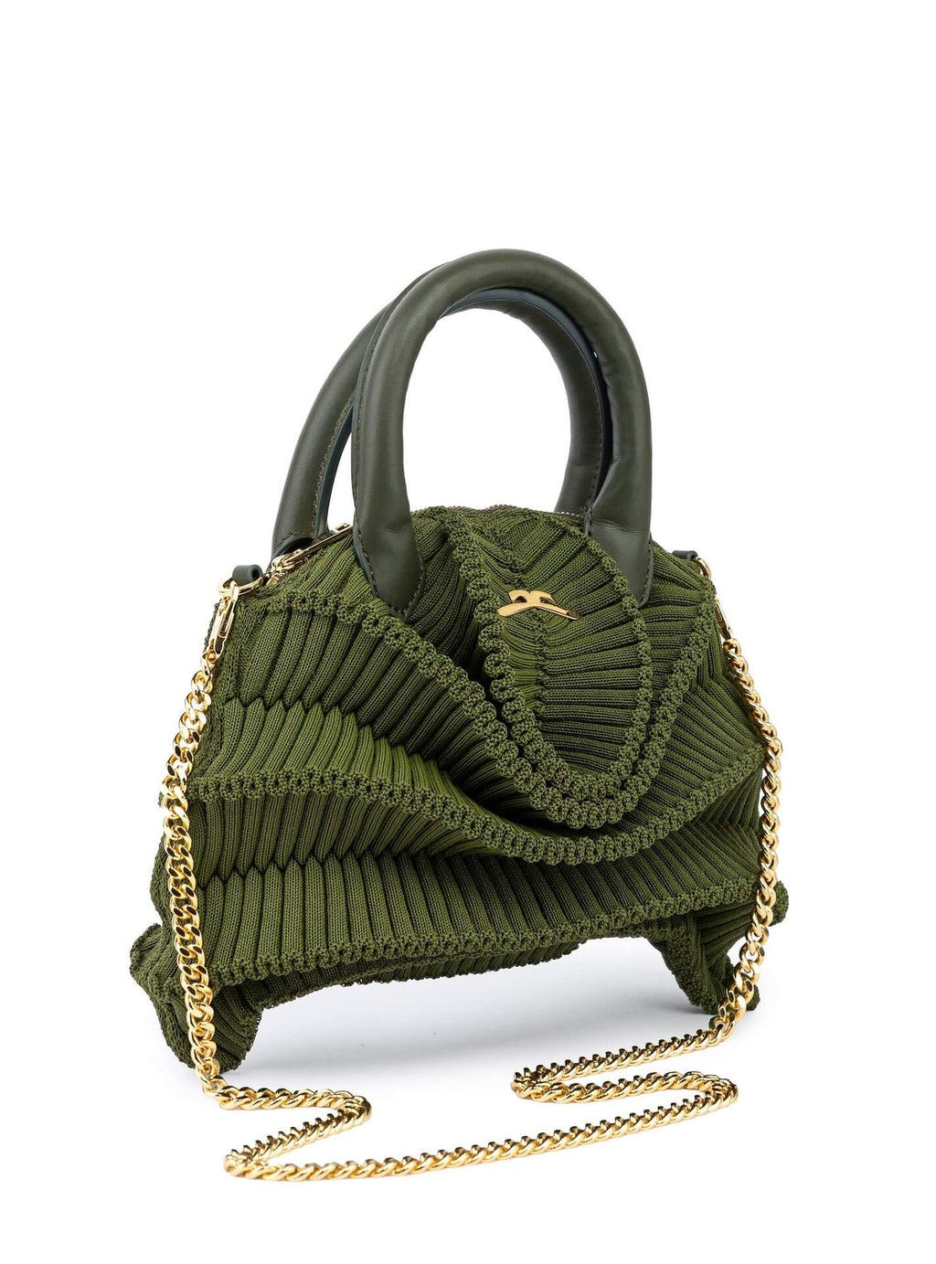 Balom Attesa Handtasche mit Kette Pesto