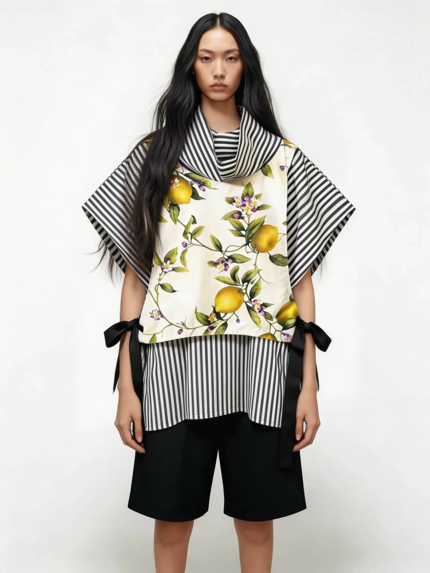 Gestreiftes Rollkragen Top